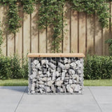 ZNTS Garden Bench Gabion Design 63x31.5x42 cm Solid Wood Pine 834344