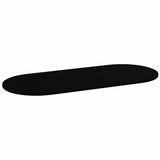 Table Top Dark Brown 140x60x2 cm Solid Wood Oak Oval 4009080