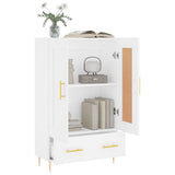 Highboard White 69.5x31x115 cm Engineered Wood 830308