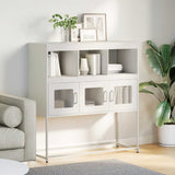 Sideboard White 100.5x39x107 cm Cold-rolled Steel 853421