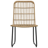 5 Piece Outdoor Dining Set Poly Rattan and Glass 3060239