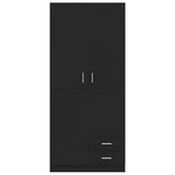 Wardrobe Black 80x52x180 cm Engineered Wood 800640