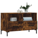 TV Cabinet Smoked Oak 80x36x50 cm Engineered Wood 828977