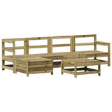 ZNTS 6 Piece Garden Sofa Set Impregnated Wood Pine 3250927