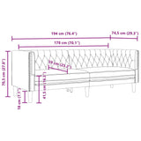 Living Room Couch 3 pcs Black 194 x 74.5 x 70.5 cm Faux Leather 3385863