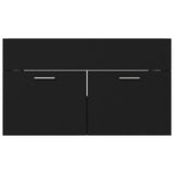 Sink Cabinet with Built-in Basin Black Engineered Wood 3071280