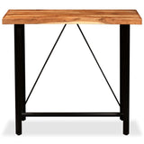 ZNTS Bar Table Solid Acacia Wood 120x60x107 cm 245436