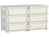 Kids Storage Unit, with Six Drawers - Cream T3398P347680