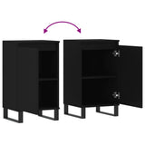 Sideboards 2 pcs Black 40x35x70 cm Engineered Wood 831071