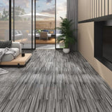 PVC Flooring Planks 4.46 m 3 mm Self-adhesive Striped Grey 146576