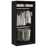 Wardrobe with Shelf Black Oak 100 x 50 x 200 cm Engineered Wood 3345115