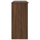 Sideboard with Drawer Brown Oak 101x35x76 cm Engineered Wood 861568