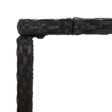 Garden Bar Set Black PE rattan Medium Footrest Bar Table Set 3187652