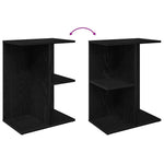 ZNTS Bedside Tables 2 pcs Black Oak 46.5x29x61 cm Engineered Wood 858653