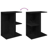 ZNTS Bedside Tables 2 pcs Black Oak 46.5x29x61 cm Engineered Wood 858653