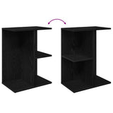 Bedside Tables 2 pcs Black Oak 46.5x29x61 cm Engineered Wood 858653