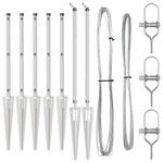 Fence Posts Manual 7 pcs Silver 32mm 80 cm Galvanised steel 42004268