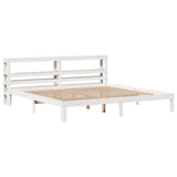 Bed Frame with Headboard without Mattress White 180x200 cm Super King 3306054