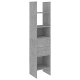 Book Cabinet Concrete Grey 40x35x180 cm Engineered Wood 803420