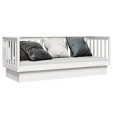 Day Bed without Mattress White 75x190 cm Small Single Solid Wood Pine 821575