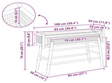 Garden Planter with Holder Natural 100 x 38 x 74 cm Bamboo 42028230