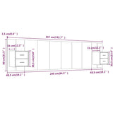 Bed Headboard with Cabinets White Engineered Wood 3115756