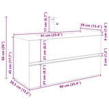 Sink Cabinet with Built-in Basin and Faucet Old Wood 3328935