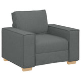 Sofa Set with Cushion 3 pcs Grey 220 x 78 x 84 cm Fabric 3324610