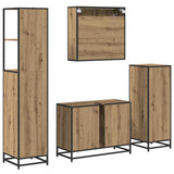 Bathroom Furniture Set 4 pcs Artisan Oak Engineered Wood 3402355