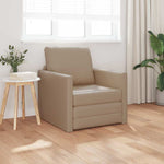 Floor Sofa Bed Cappuccino 74 x 77 x 81 cm Faux leather 4106634