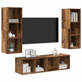 TV Cabinet Set Wall-mounted 3 pcs Old Wood Engineered Wood 3393129