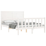 Bed Frame without Mattress White 140x190 cm Solid Wood Pine 3192732