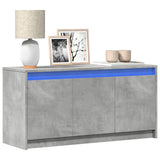 TV Cabinet with LED Concrete Grey 100x34x50 cm Engineered Wood 852211