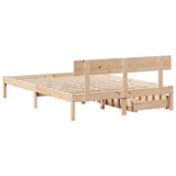 Bed Frame without Mattress 150x200 cm King Size Solid Wood Pine 3301516