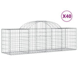 Arched Gabion Baskets 40 pcs 200x50x60/80 cm Galvanised Iron 3146296