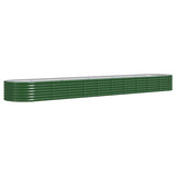 Garden Raised Bed Galvanised Steel 440x80x36 cm Green 318933