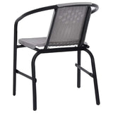 Garden Chair Set of 4 Black Plastic rattan, steel Standard 312495