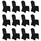 Chair Cover Stretch Black 12 pcs 279091