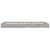 Floor Bed Frame Grey Sonoma 80 x 200 cm Engineered Wood 8009079