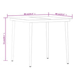 3 Piece Garden Dining Set Black 3099395