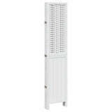 Room Divider 5 Panels White Solid Wood Paulownia 358726