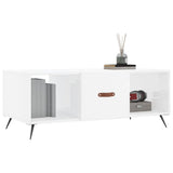 Coffee Table High Gloss White 102x50x40 cm Engineered Wood 829270