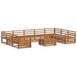 Outdoor Sofa Set 10 pcs Natural Solid Acacia Wood 3374159