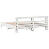 Bed Frame without Mattress White 180x200 cm Super King Solid Wood Pine 3306139