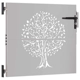 Garden Gate 85x100 cm Corten Steel Tree Design 153209