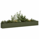 ZNTS Planter Olive Green 360x40x40 cm Cold-rolled Steel 860699