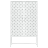 Highboard White 80x35x135 cm Steel 335875