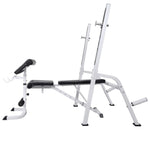 Workout Bench with Weight Rack, Barbell and Dumbbell Set 60.5kg 275362
