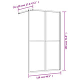 Walk-in Shower Wall with Clear ESG Glass Gold 118x195 cm 154949