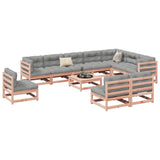 ZNTS 11 Piece Garden Sofa Set Solid Wood Douglas Fir 3299487